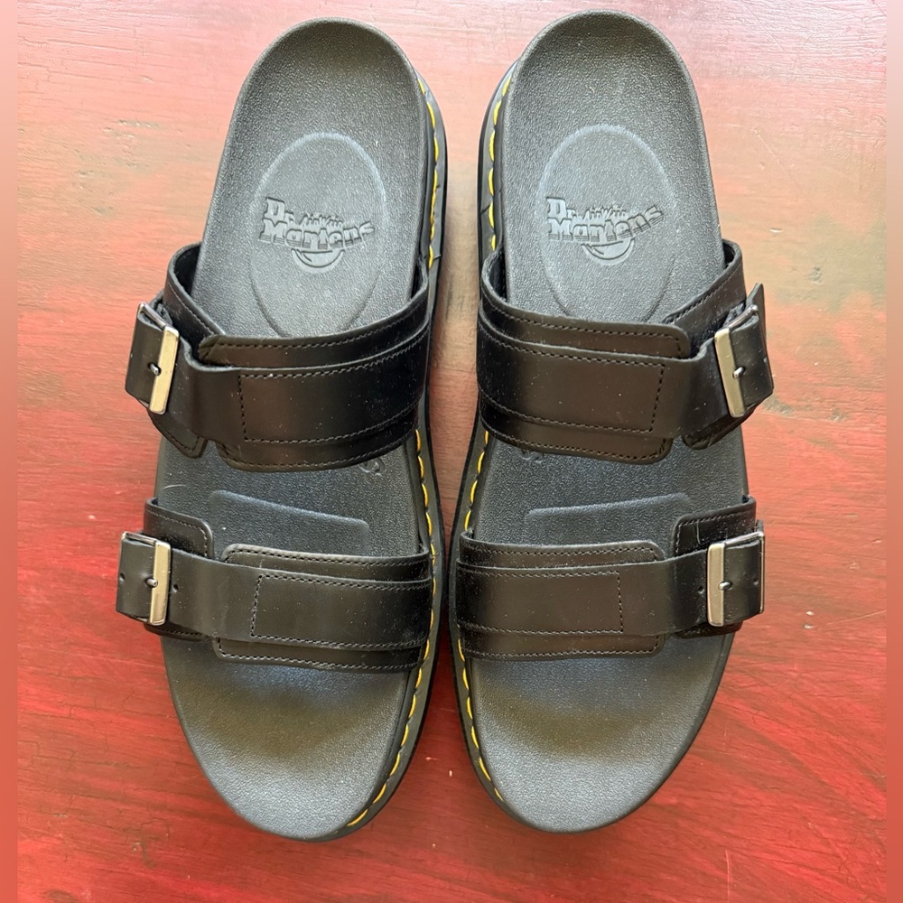 NWOT DR. MARTENS BLACK MYLES SANDALS, SIZE 13, MENS - Picture 2 of 8